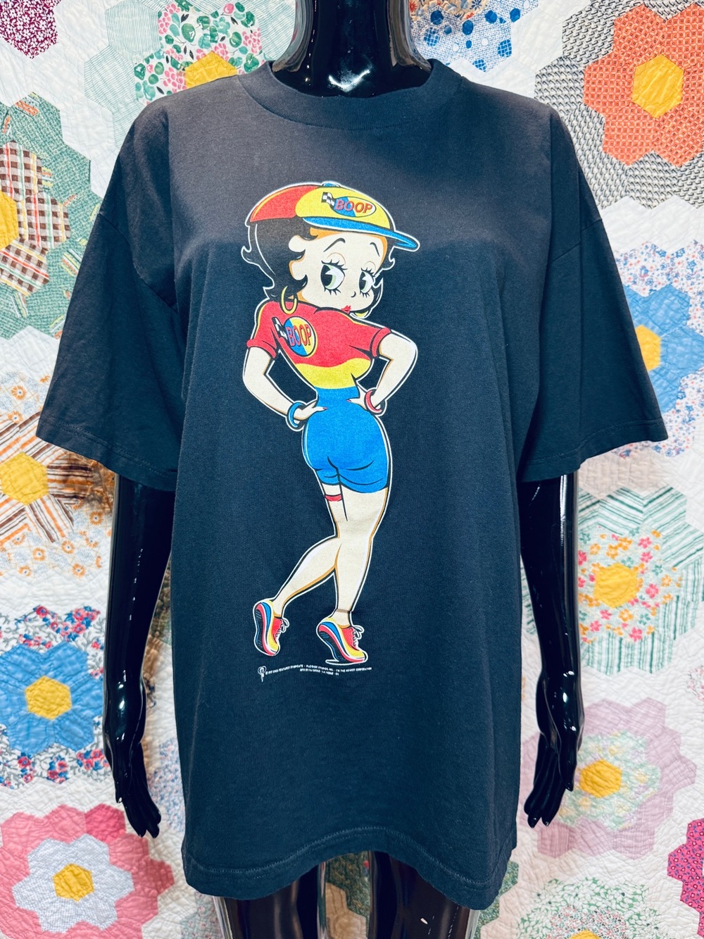 Double Sided 1997 Betty Boop Extreme Racing T-shirt Size XL